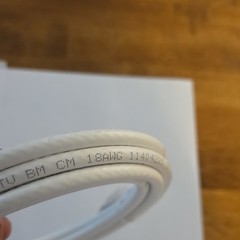 PCT 18ft White Coaxial Cable F Male to F Male Lot of 3 (H677T9BVVW1P)