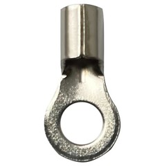 100 Piece High Temperature Non-Insulated 8 Gauge AWG 1/4 Stud Wire Ring Terminal