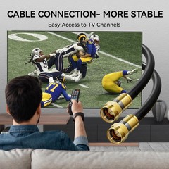 RG6 Coaxial Cable, 3FT 6FT 10FT 15FT 25FT 50FT 100FT Coax Cable Cord with Gol…