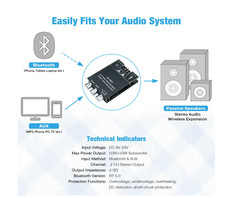 Placa amplificadora de audio estéreo 2.0 con potencia de hasta 100W (50W+50W), e