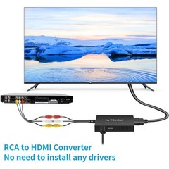 RCA to HDMI Converter Analog Composite Adapter For PS 1 2 3 STB Xbox VHS VCR DVD