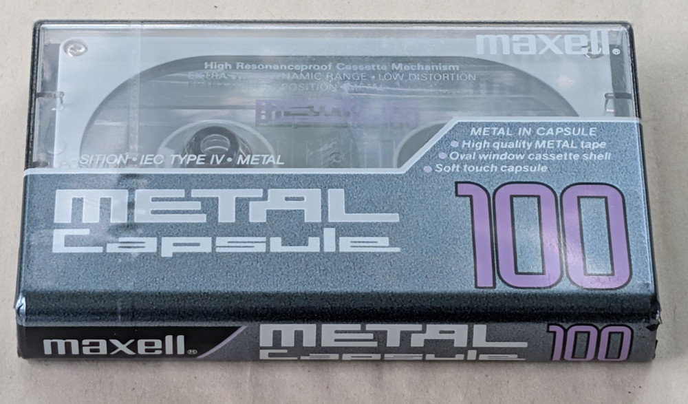 Maxell Metal Capsule 100 Type IV Metal Cassette Tape NEW SEALED -Japan