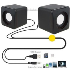 USB 2.0 Speakers 3.5mm Stereo Jack for PC Laptop Smartphone Computer Speaker