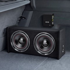 VEVOR Subwoofer Bass Package Dual Car Audio Subwoofer and Amp Package 490W RMS
