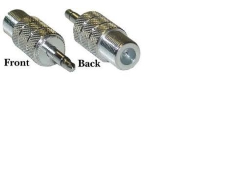 1pc. New 3.5mm 1/8″ Mono Male plug to F-Type Female Jack Adapter Connector USA