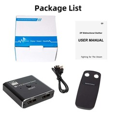 2 Port 8K DisplayPort Switch Splitter 1×2 2X1 Bi-Direction DP Switcher Converter