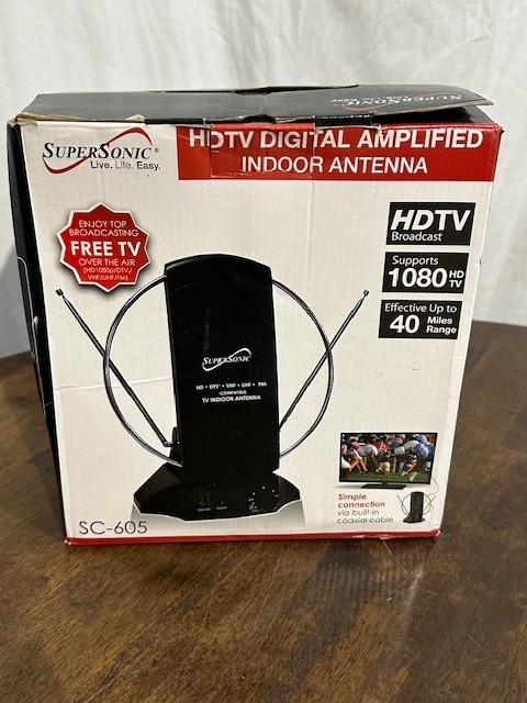 Indoor Digital TV Antenna Table Amplified Signal Booster HDTV UHF VHF FM SL13