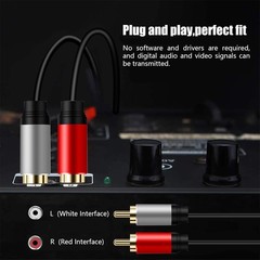 2RCA to 2RCA Cable 3Ft Gold-Plated 2 RCA Male to 2 RCA Male Stereo Audio Cabl…