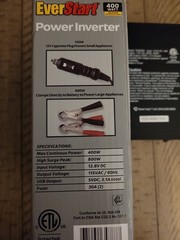 EverStart 400W Power Inverter Converts Vehicle Power DC To AC Power -70002MC