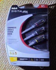 RCA Digital Plus DH9AV 9 Foot Video and Stereo Audio Cable New Brand New S Video