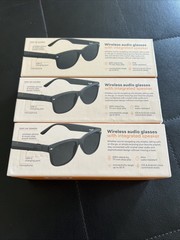 3 Pair NIB WeariQ Wireless Smart Glasses Bluetooth, Black Polarized Lenses