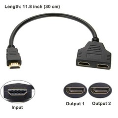 4K HDMI Cable Adapter Male To Dual Female 2.0 Converter 1 in 2 out Y Splitter TV