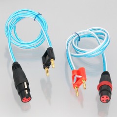 1Pair Dual banana Binding Post plug to XLR 3pin Female Audio Speaker patch Cable