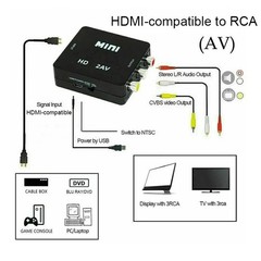 HDMI Adapter for PS3 VCR DVD | 1080P RCA to AV Converter