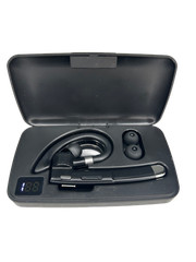 Bluetooth Wireless Ear Hook Headset with Charging Case & Digital Display Black