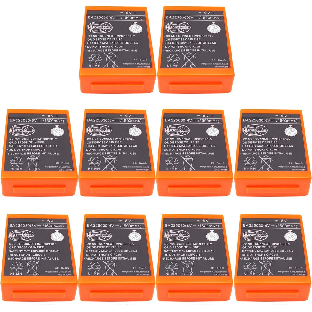 10-Pack 6V BA225030 NiMH Battery For HBC Pump Truck Remote Control Battery Power