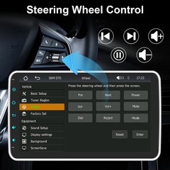 Android Auto Single 1 DIN 10.1″ Car Stereo GPS Radio Floating QLED Screen+Camera
