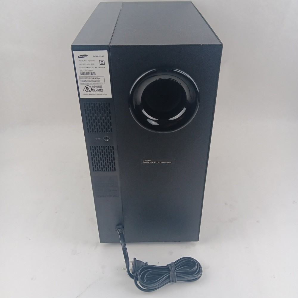 Samsung 120 Volts 20 Watts Wireless Active Subwoofer Model PS-WH450 – Black