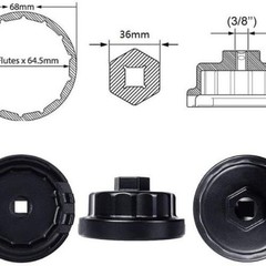 Oil Filter Tool, Oil Filter Wrench for RAV4, Camry, Tundra, Cruiser, Tacoma, Ava
