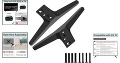 Durable ABS LG TV Stand Legs Replacement for 49-55 Inch TVs – Supports 80 lbs