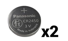 2 TWO NEW BULK PANASONIC CR2450 CR 2450 3v Lithium Battery Batteries EXP 2032