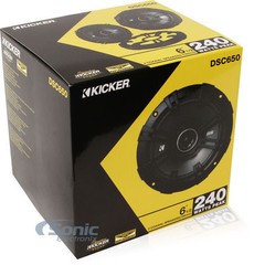 KICKER 240W 6.5″ 2-Way DS Series Coaxial Car Stereo Speakers | 43DSC6504