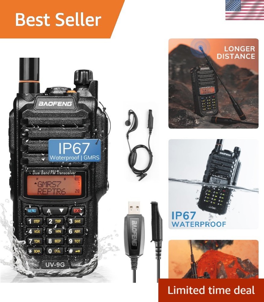 Reliable UV-9G GMRS Radio – 128 Channels, Waterproof & Long Range Communication