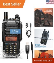 Reliable UV-9G GMRS Radio – 128 Channels, Waterproof & Long Range Communication