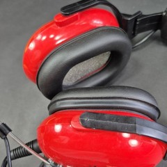 SoftComm Aviation Electronics Headset Child Size Red Volume Adjustment Tested