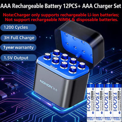 Rechargeable Lithium Battery AA 3600Mwh/Aaa 1300Mwh Original Batteries High Capa