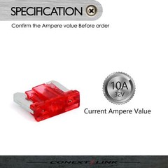 50pcs 10 A Amp ATM Low Profile Fuse Mini Micro Blade Circuit 2 Leg GM Car Audio