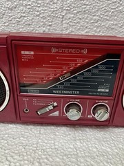 vtg Westminster model FS 2000 Mini red boombox 13” Working Hong Kong