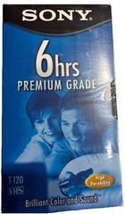 Sony T120VRH Premium Grade 6 Hr VHS Video Tape—NEW & SEALED—SHIPS IN 24 HOURS—