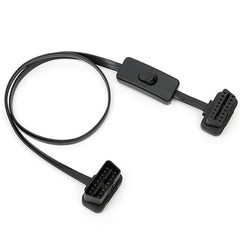 OBD2 16 Pin Male To Female Extension Cable Diagnostic Tool With Power Switch