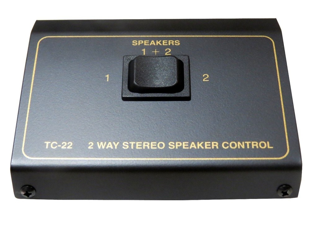 2 Pair Way Stereo Compact Rugged Speaker Switcher Selector Switch box 1×2 TC-22