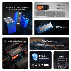 Litime 12V 300Ah LiFePO4 Lithium Battery 3840Wh For RV Marine Solar-refurbished