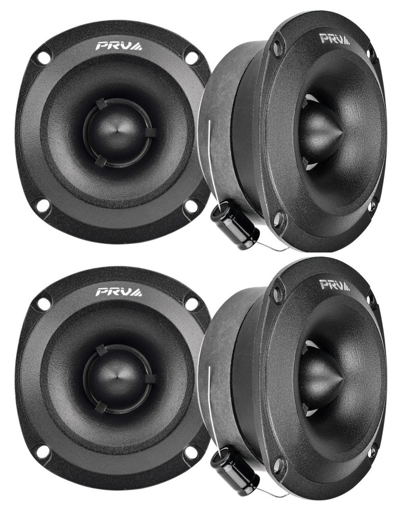 4x PRV 240W Shallow Super Tweeter TW350Ti-4 SLIM 3.5″ Bullet 4 Ohms Titanium