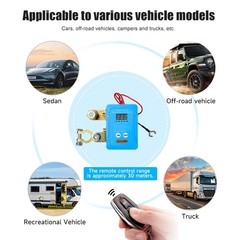 12/24V 240A Remote Battery Disconnect Kill Switch Anti Theft RV ATV Boat & LED