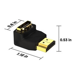 Black Gold HDMI 90 and 270 Degree Adapter Male to Female