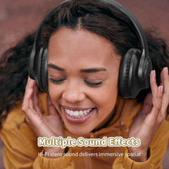 KVIDIO Bluetooth Headphones over Ear, 65 Hours Playtime Wireless Headphones with