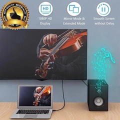 USB to HDMI Adapter Cable, USB 3.0 to HDMI Cable Male HD 1080P Monitor Display A