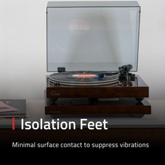 Fluance RT85 Reference HiFi Turntable, Ortofon 2M Blue Cartridge, Isolation Base