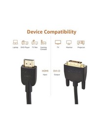 2 Pack Amazon Basics HDMI to DVI Adapter Cable, Bi-Directional 1080p