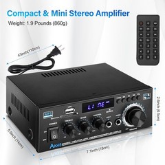 Stereo Receiver & Amplifier Home Audio Amp, AK45 Bluetooth Receiver for Home