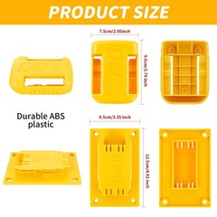 Battery Holder Mount for Dewalt 20V Tool, 12pcs Tool Holders + 12pcs Battery …