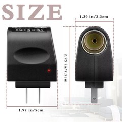 2PCS 100-240V AC To 12V DC Car Cigarette Lighter Socket Power Adapter Converter