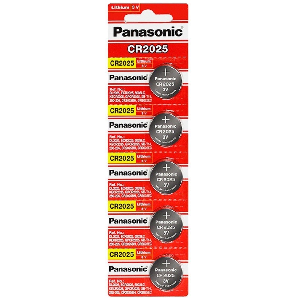5 x Fresh PANASONIC CR 2025 CR2025 ECR2025 LITHIUM COIN CELL Battery Exp 2031