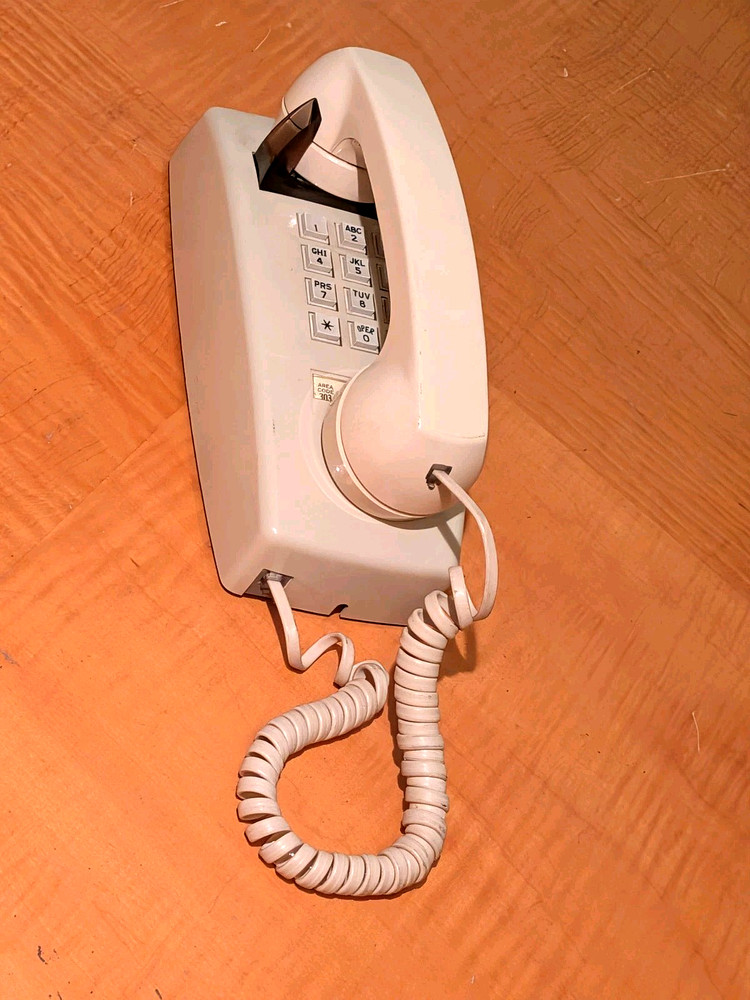 Western Electric Beige 2554 Touch Tone Wall Telephone Working Cond $35