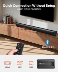 VEVOR Sound Bar for Smart TV 2.1 Channel Bluetooth TV Soundbar with Subwoofer