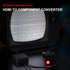Component to HDMI Converter, Ypbpr RGB + R/L Audio to HDMI V1.3 Converter Adapte